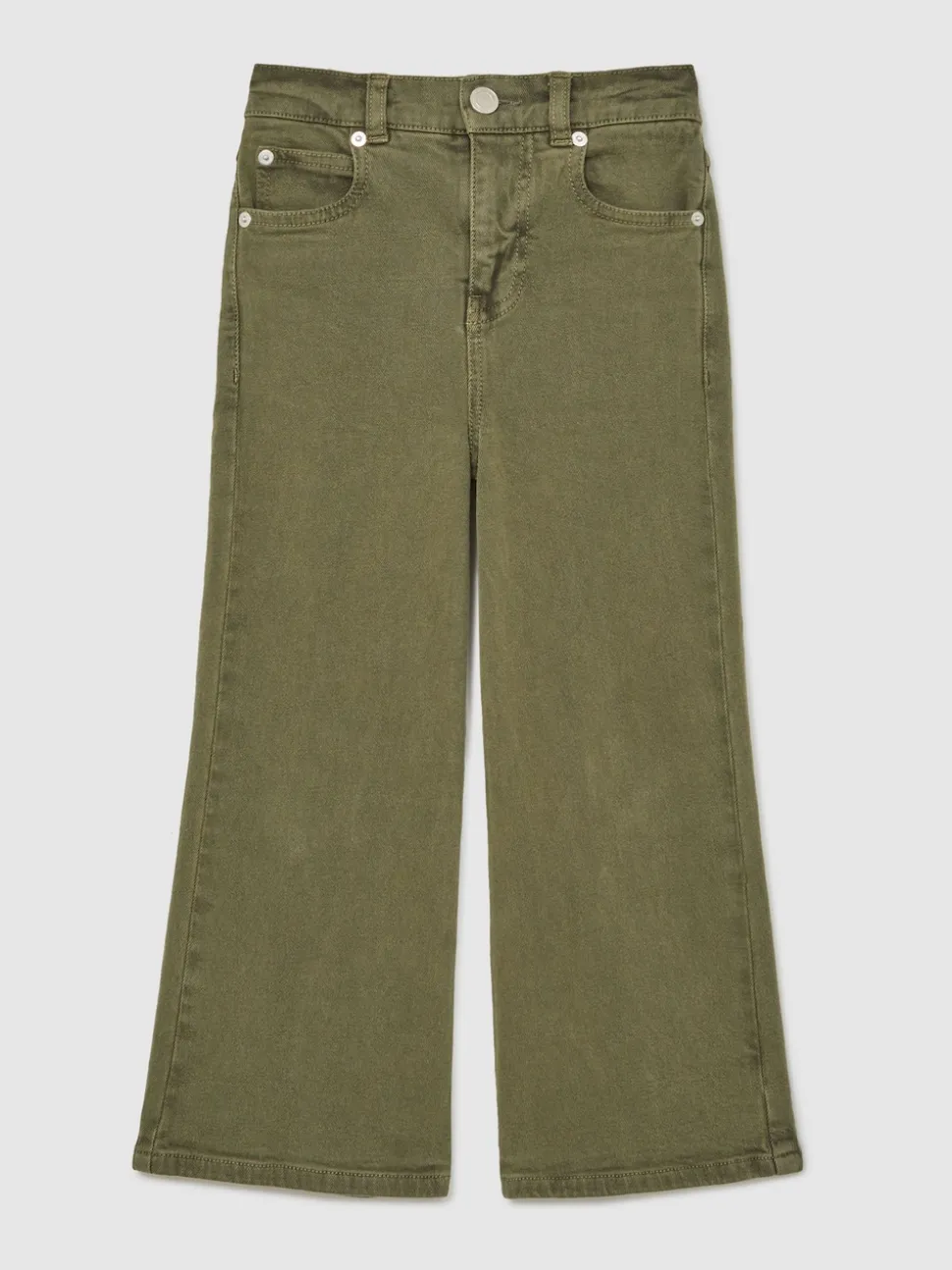 Reiss Khaki Clea 13-14 yrs Straight-Leg Mid-Rise Jeans