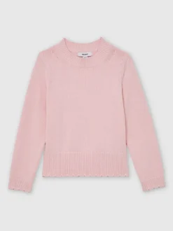Reiss Light Pink Athena 3-9 yrs Cotton Scallop-Trim Jumper