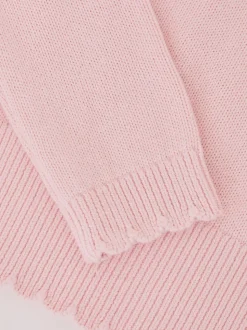 Reiss Light Pink Athena 3-9 yrs Cotton Scallop-Trim Jumper