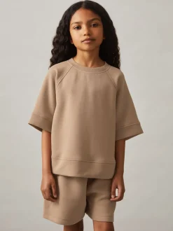 Reiss Mink Selena 9-13 yrs Modal-Blend Sweatshirt And Shorts Set