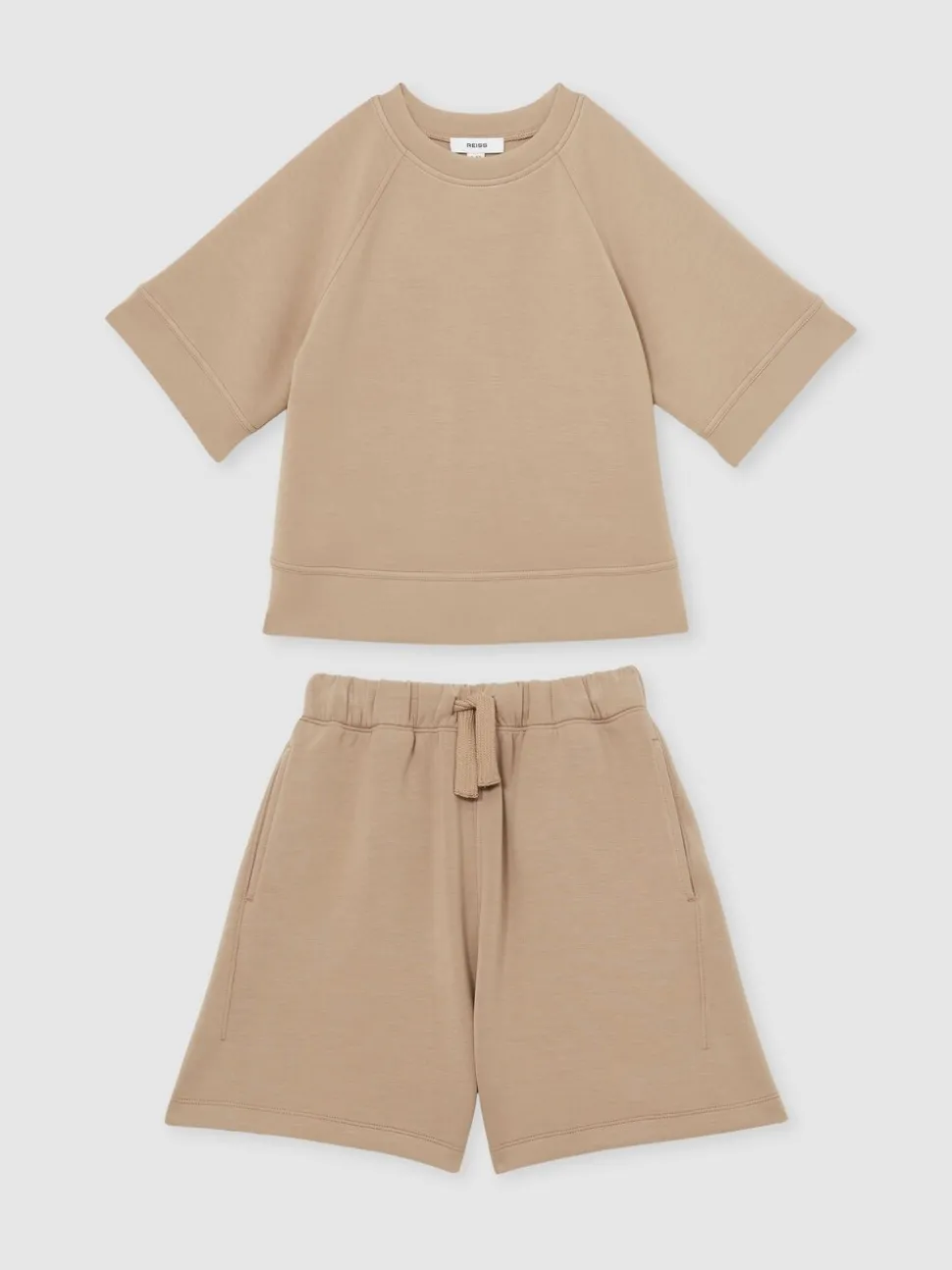 Reiss Mink Selena 9-13 yrs Modal-Blend Sweatshirt And Shorts Set