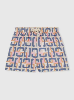 Reiss Multi Eva 4-9 yrs Geometric Chain Print Shorts