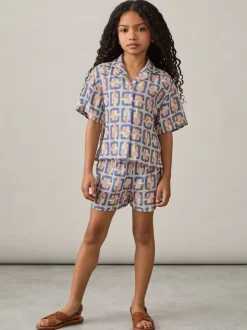 Reiss Multi Eva 13-14 yrs Geometric Chain Print Shorts