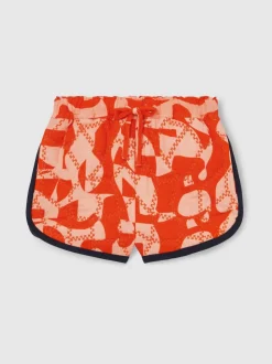 Reiss Multi Josanna 4-9 yrs Cotton Graphic-Print Quilted Shorts