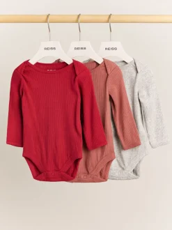 Reiss Multi Lau 3 Pack Long-Sleeve Bodysuits Set