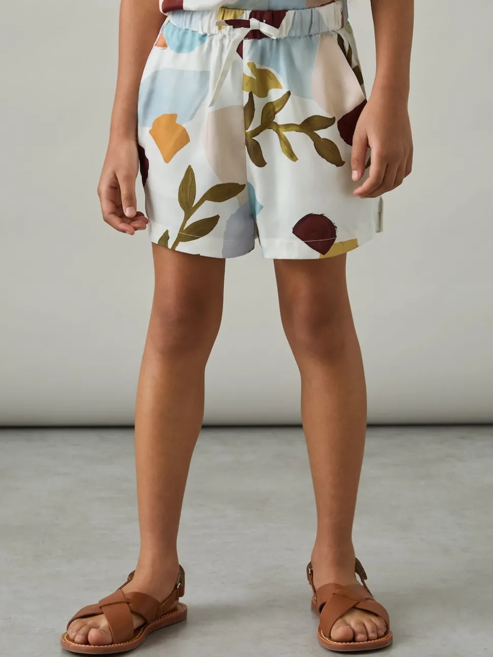 Reiss Multi Tommi Printed Drawstring-Waist Shorts