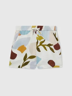 Reiss Multi Tommi Printed Drawstring-Waist Shorts