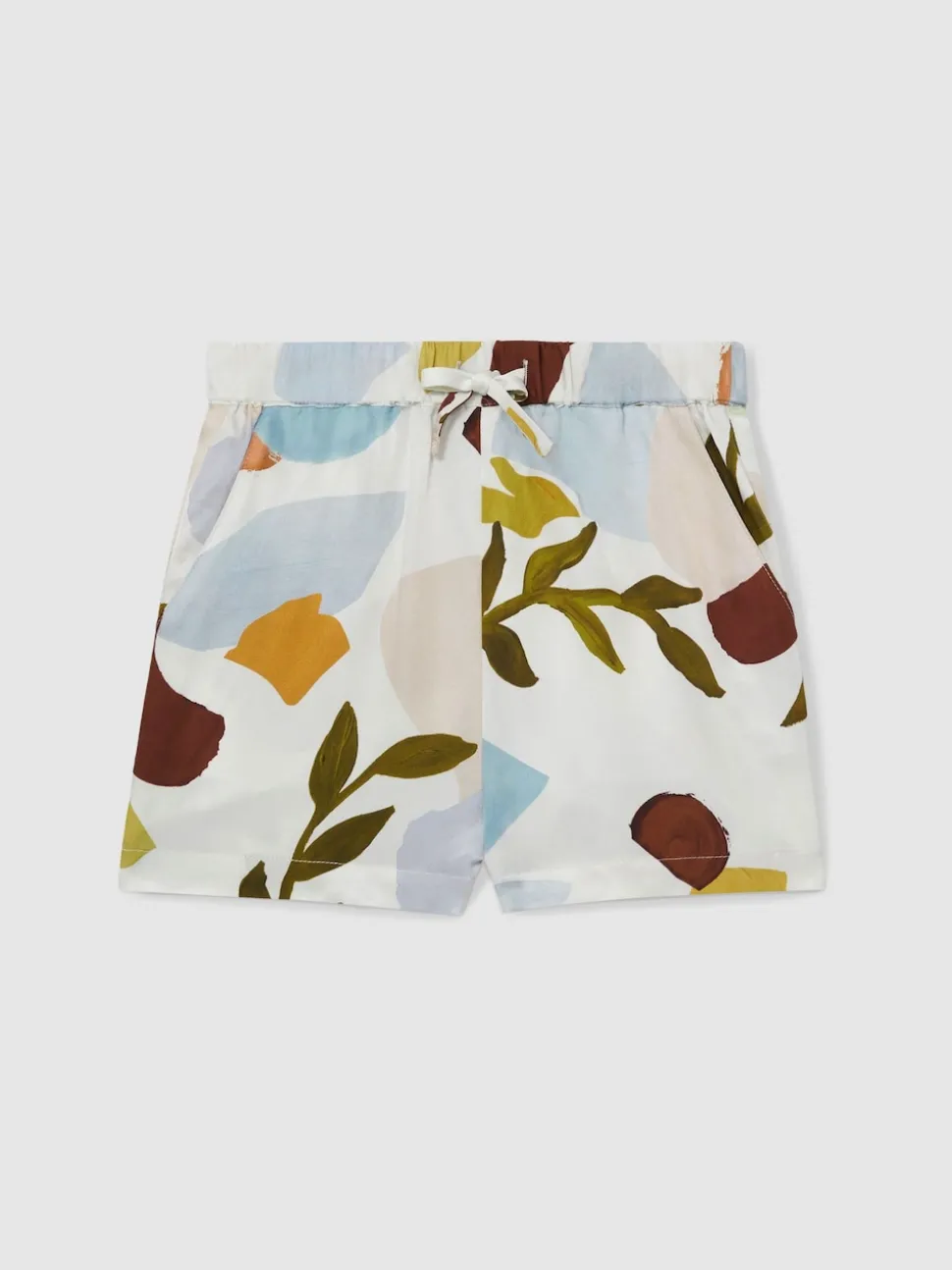 Reiss Multi Tommi Printed Drawstring-Waist Shorts