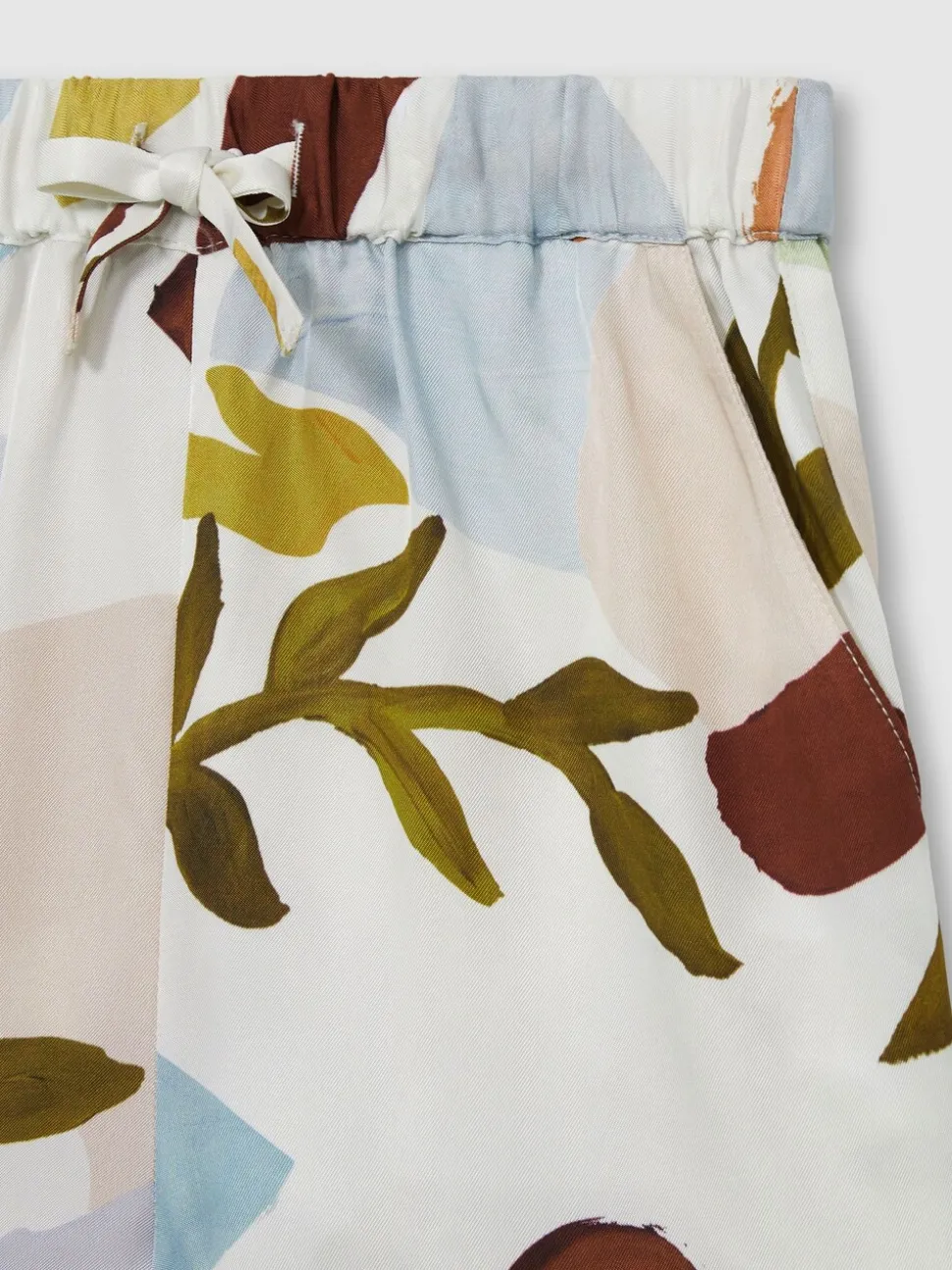 Reiss Multi Tommi Printed Drawstring-Waist Shorts