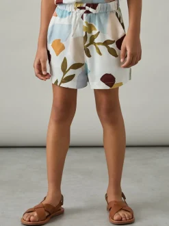 Reiss Multi Tommi 4-9 yrs Printed Drawstring-Waist Shorts