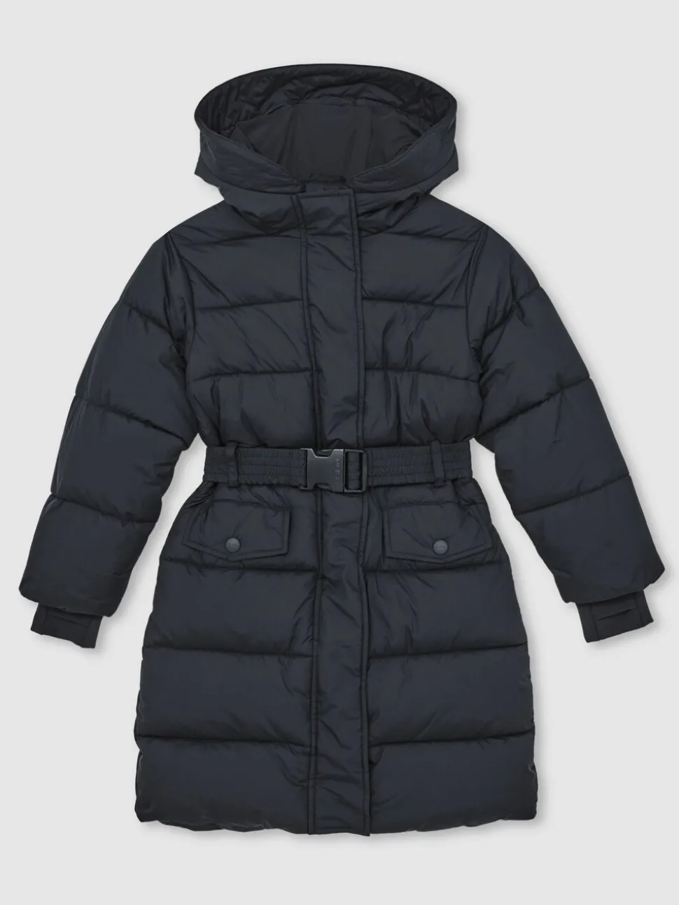 Reiss Navy Alys 3-9 yrs Longline Hooded Puffer Coat