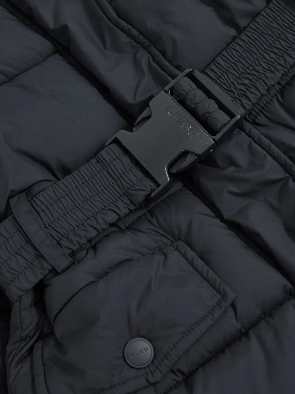 Reiss Navy Alys 3-9 yrs Longline Hooded Puffer Coat
