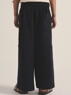 Reiss Navy Lenny 4-9 yrs Reiss | Les 100 Ciels Wide-Leg Joggers