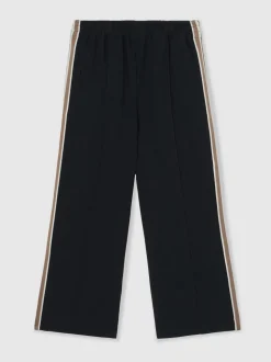 Reiss Navy Robyn 13-14 yrs Cotton Blend Side Stripe Trousers