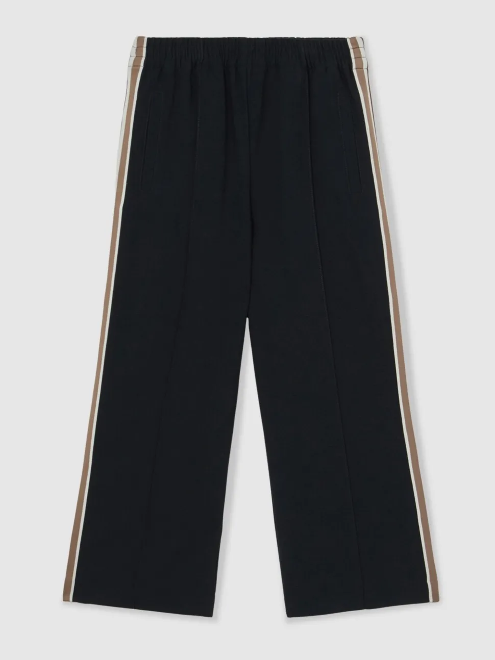 Reiss Navy Robyn 13-14 yrs Cotton Blend Side Stripe Trousers