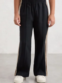 Reiss Navy Robyn 13-14 yrs Cotton Blend Side Stripe Trousers