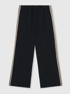 Reiss Navy Robyn 9-13 yrs Cotton Blend Side Stripe Trousers