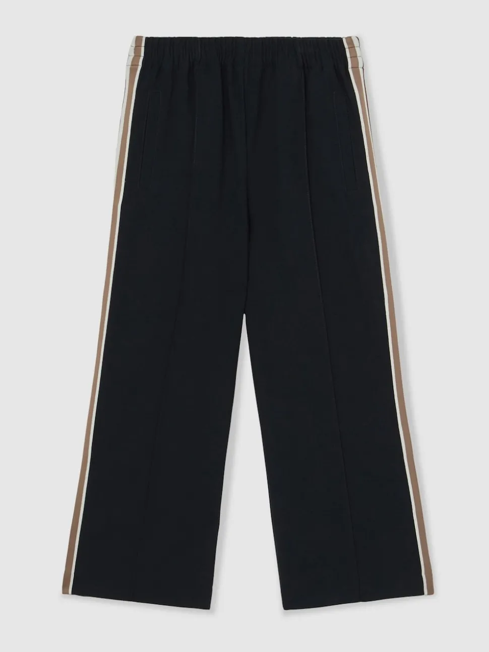 Reiss Navy Robyn 9-13 yrs Cotton Blend Side Stripe Trousers