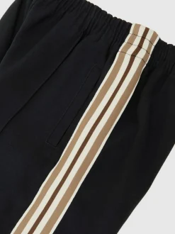Reiss Navy Robyn 9-13 yrs Cotton Blend Side Stripe Trousers