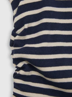 Reiss Navy/White Trudy 9-13 yrs Ruched Vest Top