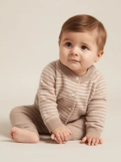 Reiss Neutral Elsa Cardigan And Leggings Set With Cashmere
