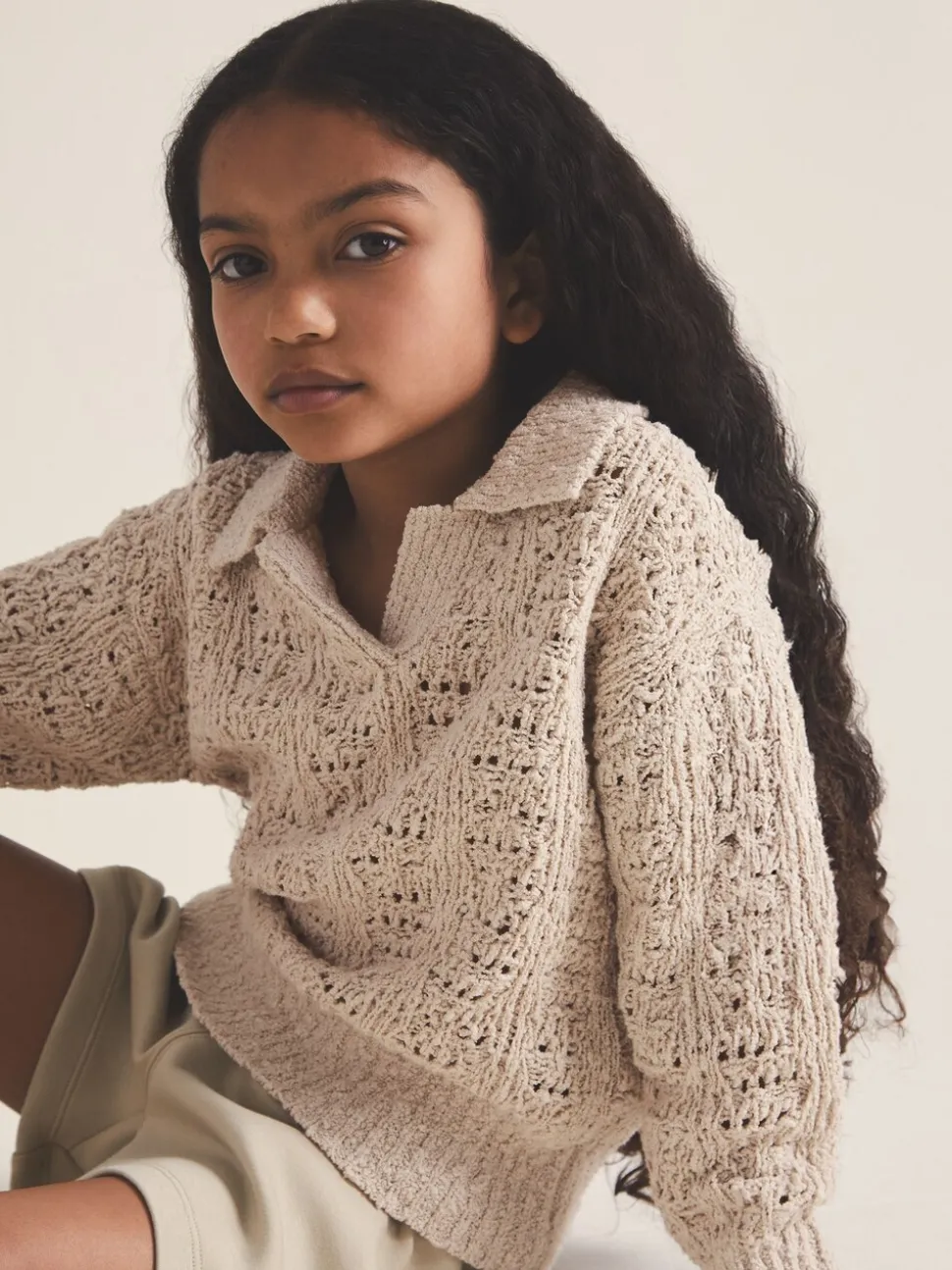 Reiss Neutral Hunter 9-13 yrs Reiss | 100 Ciels Bouclé Jumper