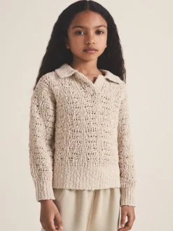 Reiss Neutral Hunter 9-13 yrs Reiss | 100 Ciels Bouclé Jumper