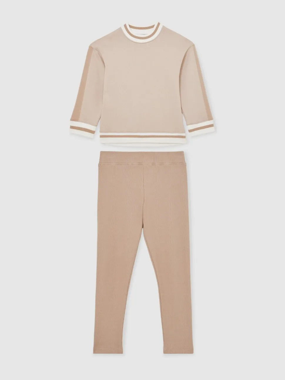 Reiss Neutral Jannie 13-14 yrs Oversize Sweatshirt and Leggings Set