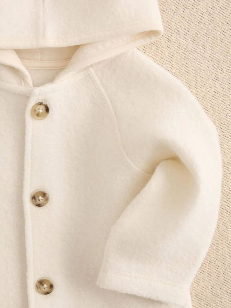 Reiss Neutral Jesse Hooded Boiled-Wool Pram Suit