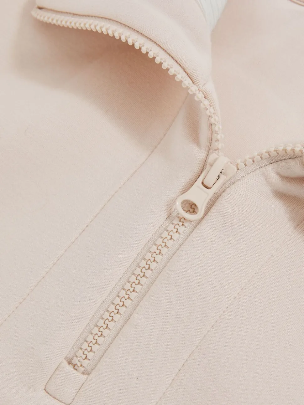 Reiss Neutral Laney 13-14 yrs Premium Interlock Funnel-Neck Zip Sweatshirt