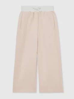 Reiss Neutral Laney 3-9 yrs Premium Interlock Wide-Leg Joggers