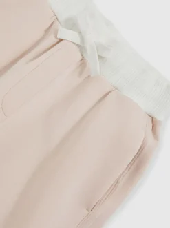 Reiss Neutral Laney 3-9 yrs Premium Interlock Wide-Leg Joggers