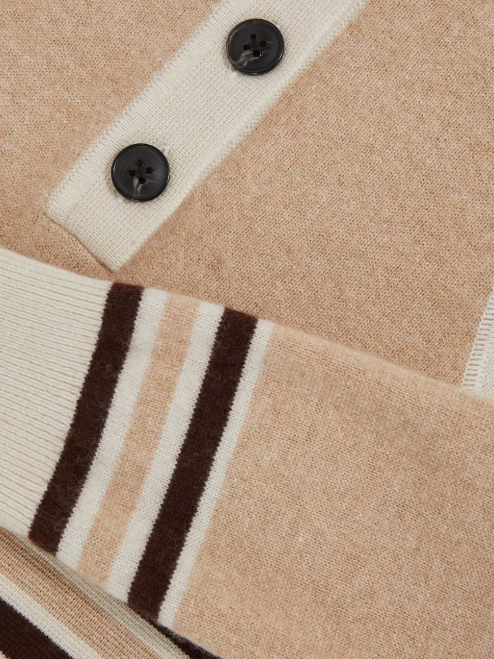 Reiss Neutral Vienne 13-14 yrs Wool-Blend Funnel-Neck Knit Dress With Cashmere