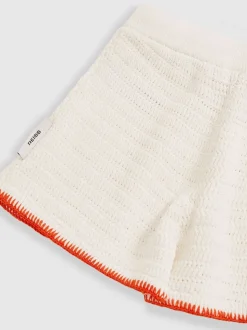 Reiss Off White/Orange Bethany 9-13 yrs McLaren F1 Team Crochet Shorts