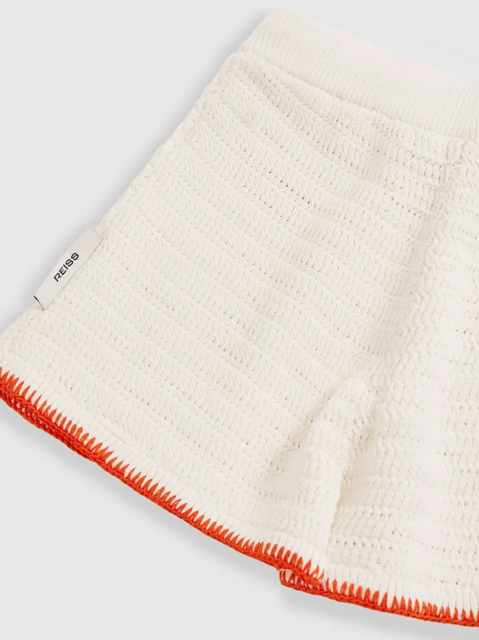 Reiss Off White/Orange Bethany 9-13 yrs McLaren F1 Team Crochet Shorts
