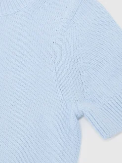 Reiss Pale Blue Rhea Short Sleeve Jumper