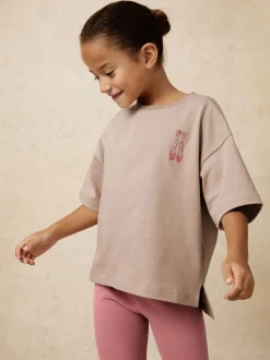 Reiss Pink Alison 3-9 yrs Ballet-Embroidery Top and Leggings Set