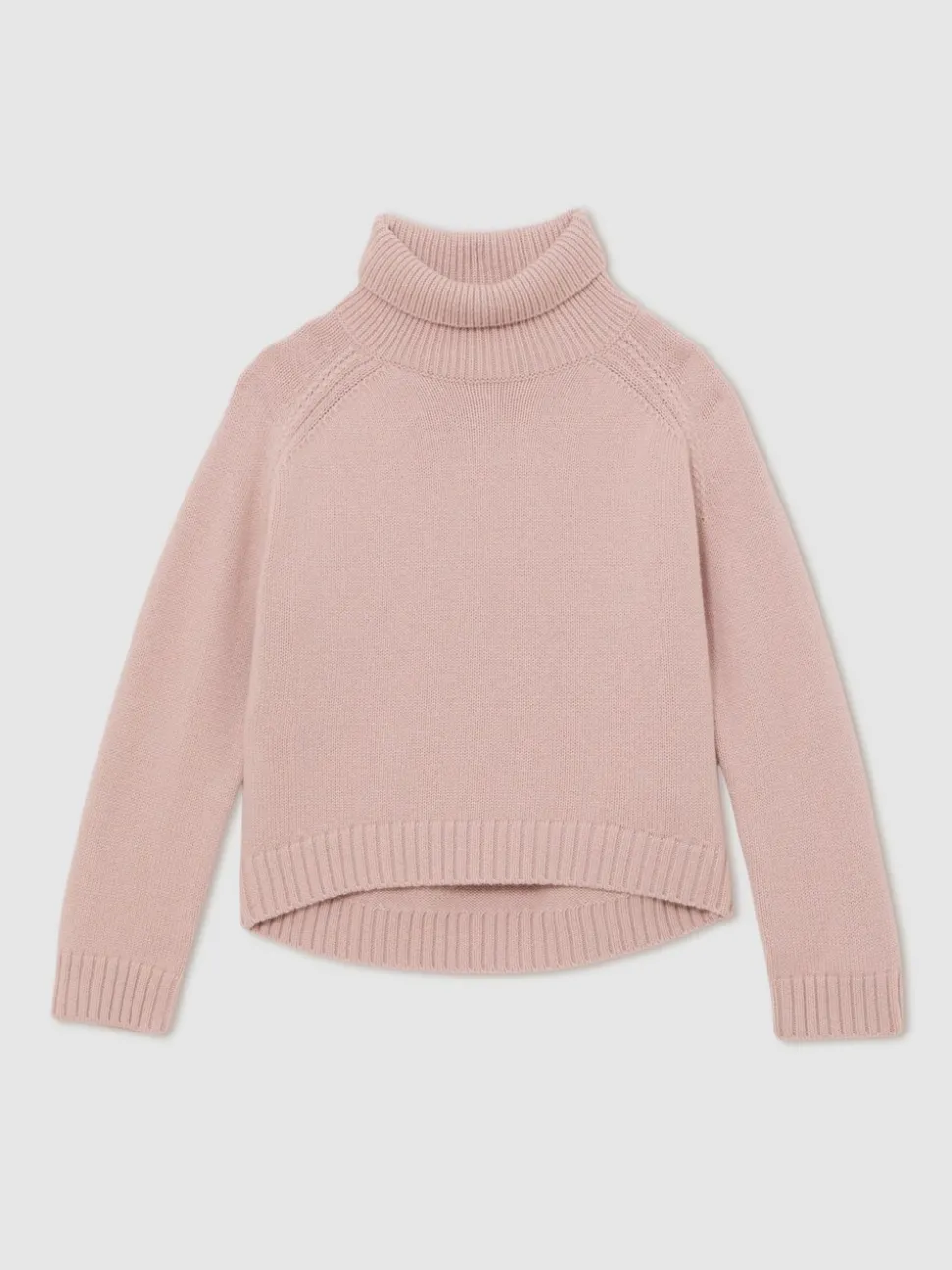 Reiss Pink Bronte 3-9 yrs Wool-Cashmere Roll-Neck Jumper