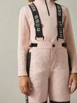 Reiss Pink Carla 4-9 yrs Logo-Tape Padded Ski Salopettes