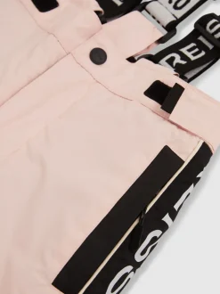 Reiss Pink Carla 4-9 yrs Logo-Tape Padded Ski Salopettes