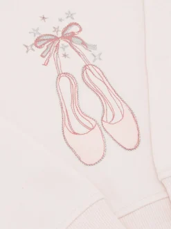 Reiss Pink Eliza 9-13 yrs Festive Car-Embroidered Sweatshirt