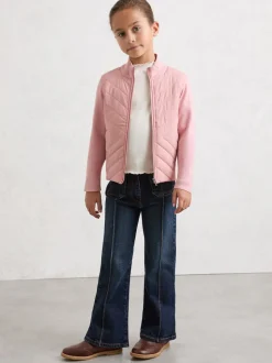 Reiss Pink Hansel 13-14 yrs Hybrid Quilted Knit Jacket