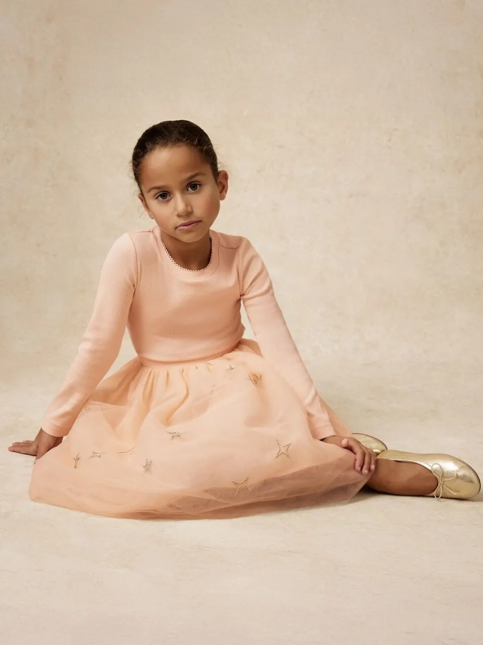 Reiss Pink Mari 9-13 yrs Star-Embroidery Tulle Dress