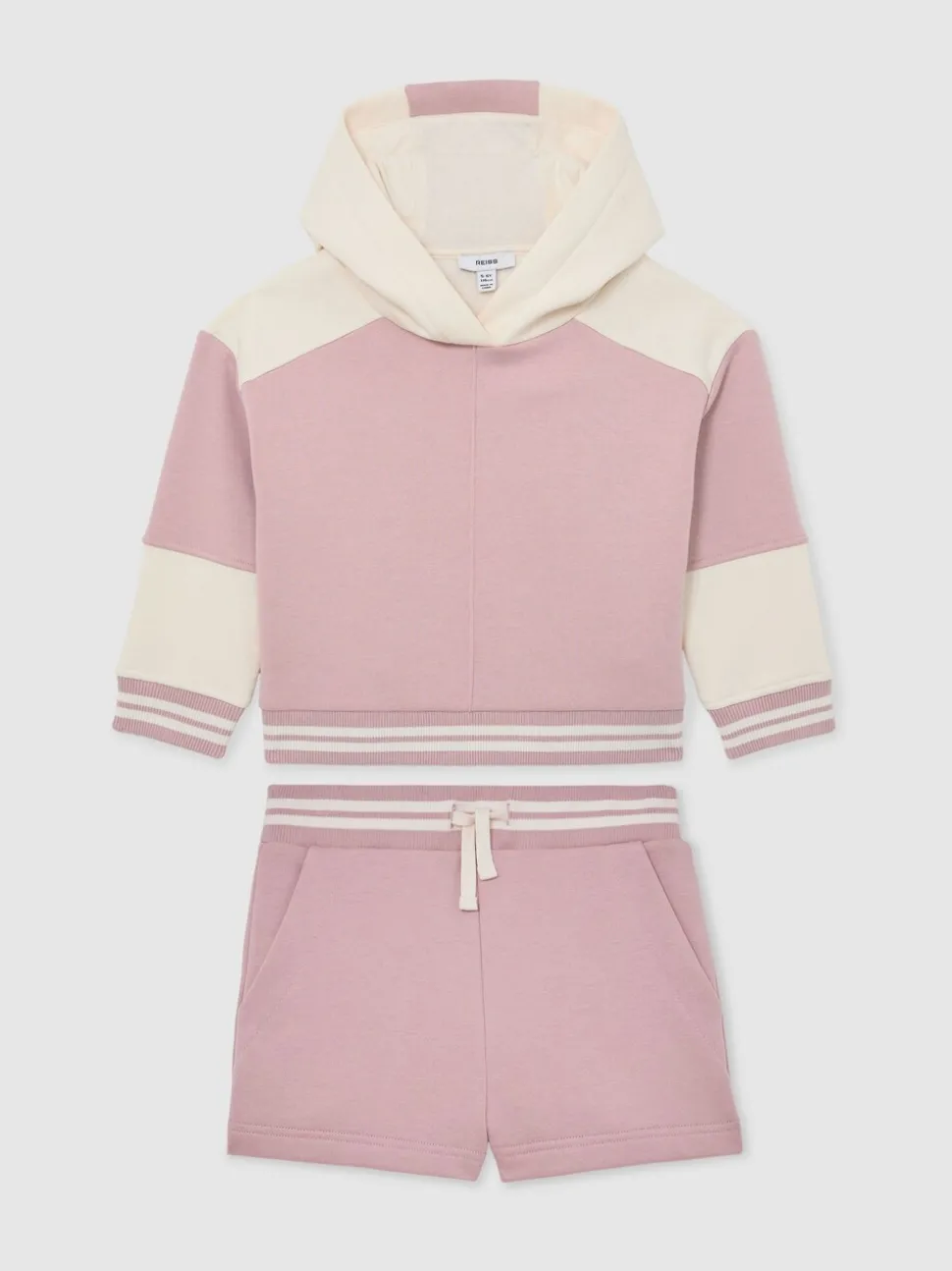 Reiss Pink Patty 3-9 yrs Cotton-Blend Hoodie and Shorts Set