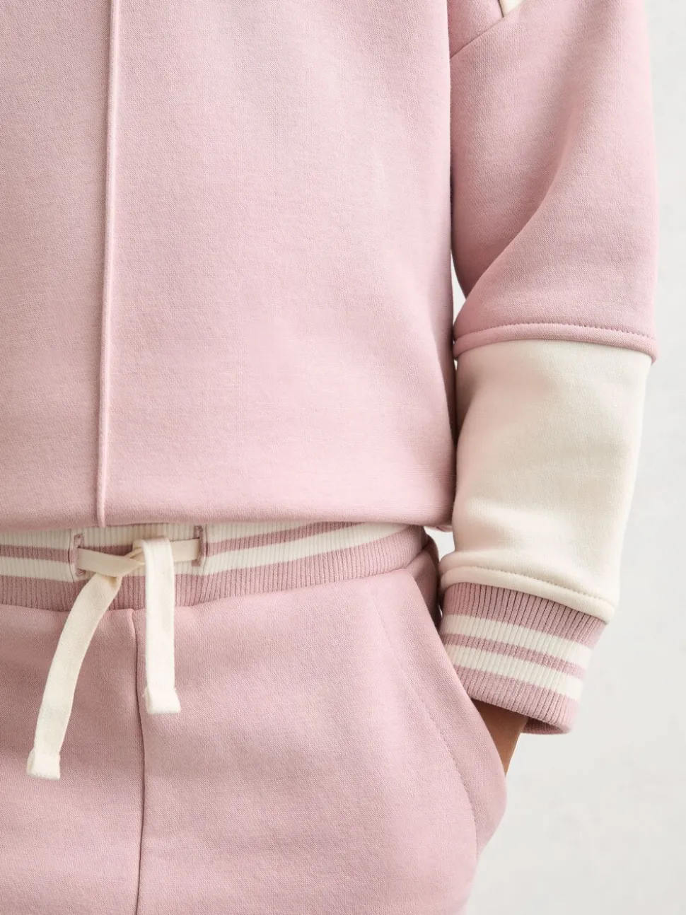 Reiss Pink Patty 3-9 yrs Cotton-Blend Hoodie and Shorts Set