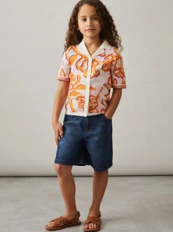 Reiss Pink Sandy 4-9 yrs Floral Intarsia Knit Top
