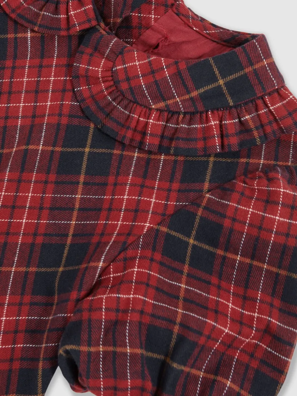 Reiss Red Demi 9-13 yrs Cotton Peter-Pan Collar Tartan Dress
