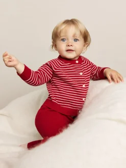 Reiss Red Elsa Cardigan And Leggings Set With Cashmere