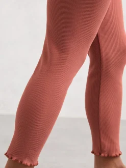 Reiss Rose Brittany 3-9 yrs Stretch-Cotton Lettuce-Trim Leggings