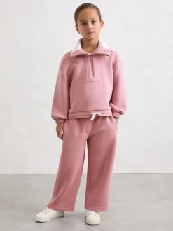Reiss Rose Laney 3-9 yrs Funnel-Neck Interlock Zip Sweatshirt